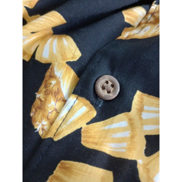 REYN SPOONER All Over Print Floral HAWAIIAN Shirt Pineapples Spun Rayon Aloha L - Picture 6 of 9